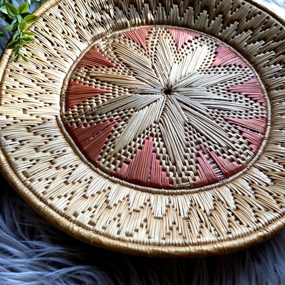 *SOLD* World Market Boho Basket - Picture 2 of 5